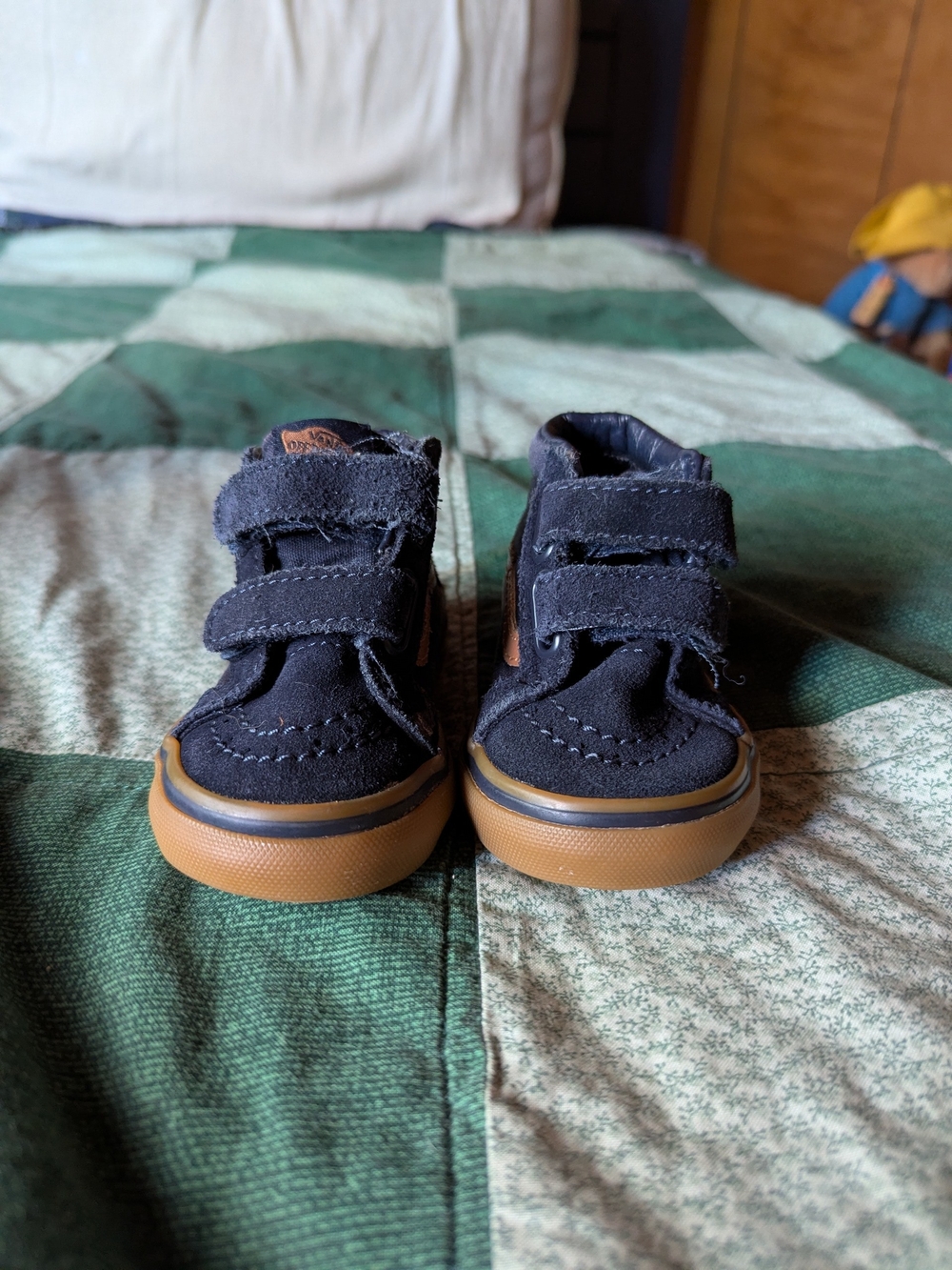 Vans Kids Navy and Gum Sneakers